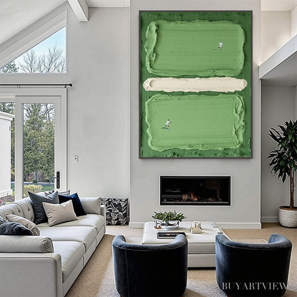 BUYARTVIEW Court Rhythm – Textured Sports Impasto Oil Painting - image 4