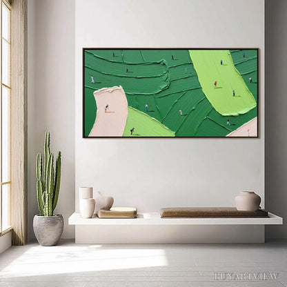 BUYARTVIEW Green Swing – Textured Impasto Golf Scene Painting - image 6