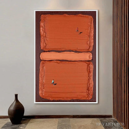 BUYARTVIEW Clay Court Textured Minimalist Tennis Match Oil Painting - image 5