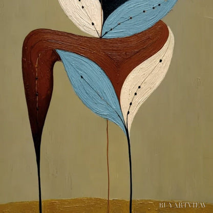 BUYARTVIEW Earthen Steed – Textured Wabi Sabi Abstract Horse Painting - image 5