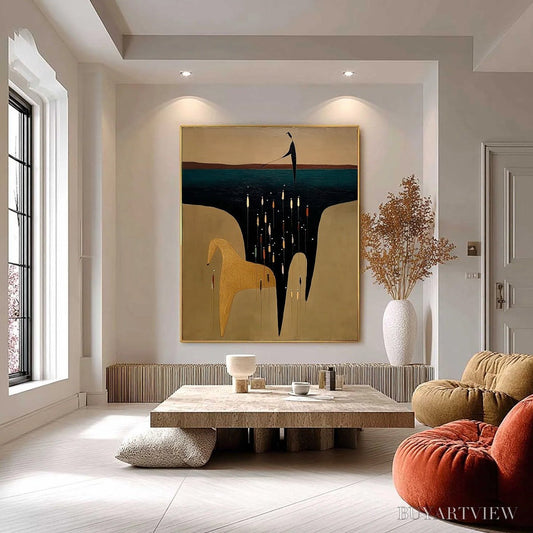 BUYARTVIEW the Ferryman'S Passage – Vertical Abstract Figurative - image 2