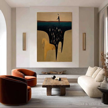 BUYARTVIEW the Ferryman'S Passage – Vertical Abstract Figurative - image 4