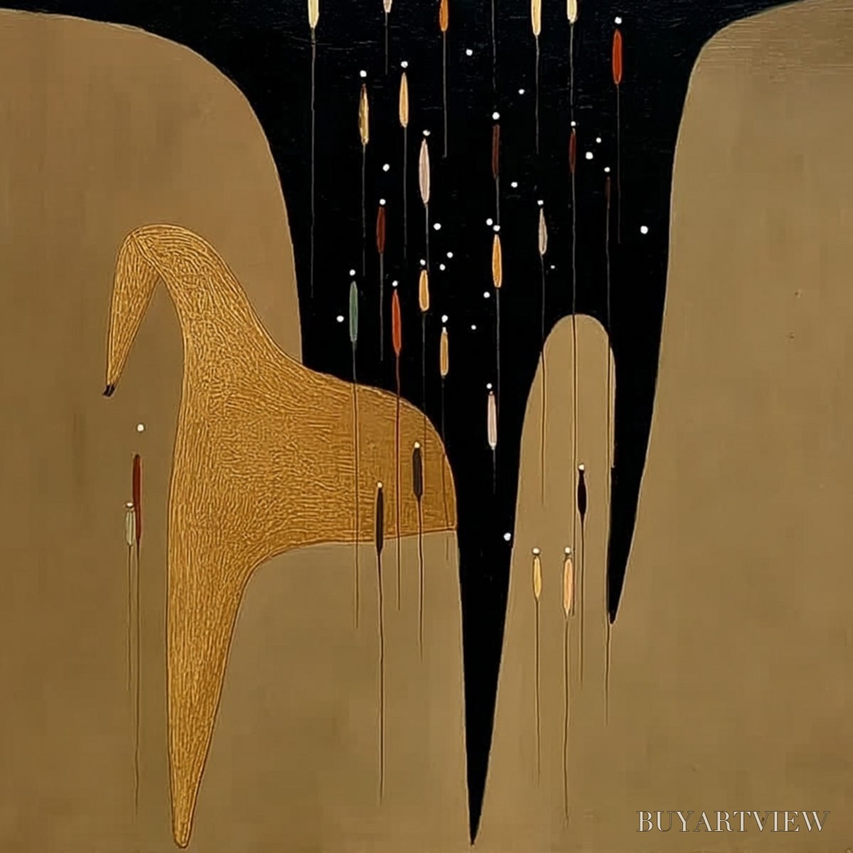 BUYARTVIEW the Ferryman'S Passage – Vertical Abstract Figurative - image 5