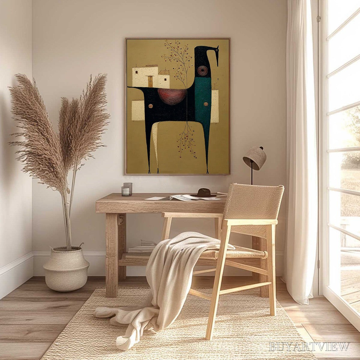 BUYARTVIEW Nomad'S Haven – Textured Wabi Sabi Abstract Animal - image 6