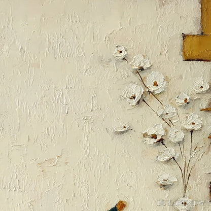 BUYARTVIEW Moments in Passing – Textured Minimalist Impasto Painting of a Daily Stroll - image 5
