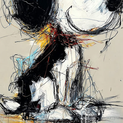 BUYARTVIEW Nostalgic Scribble – Expressive Pop Art Dog Painting for Modern Decor - image 5
