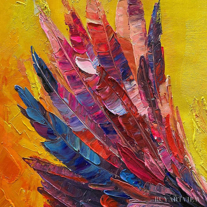BUYARTVIEW Flight of Fancy – Textured Impasto Bird Oil Painting - image 5