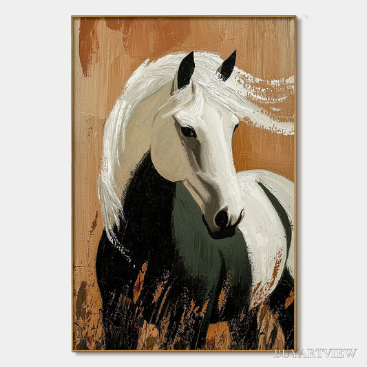 BUYARTVIEW Windwhisper – Textured Horse Portrait Oil Painting - image 1