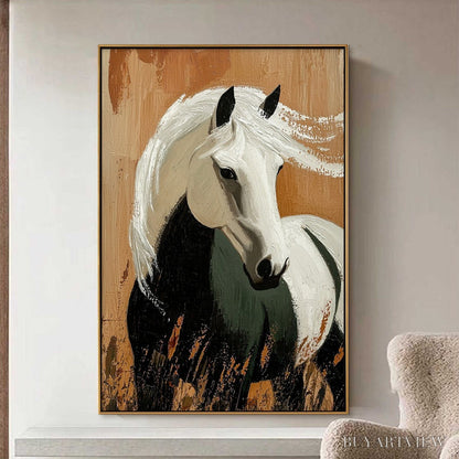 BUYARTVIEW Windwhisper – Textured Horse Portrait Oil Painting - image 2
