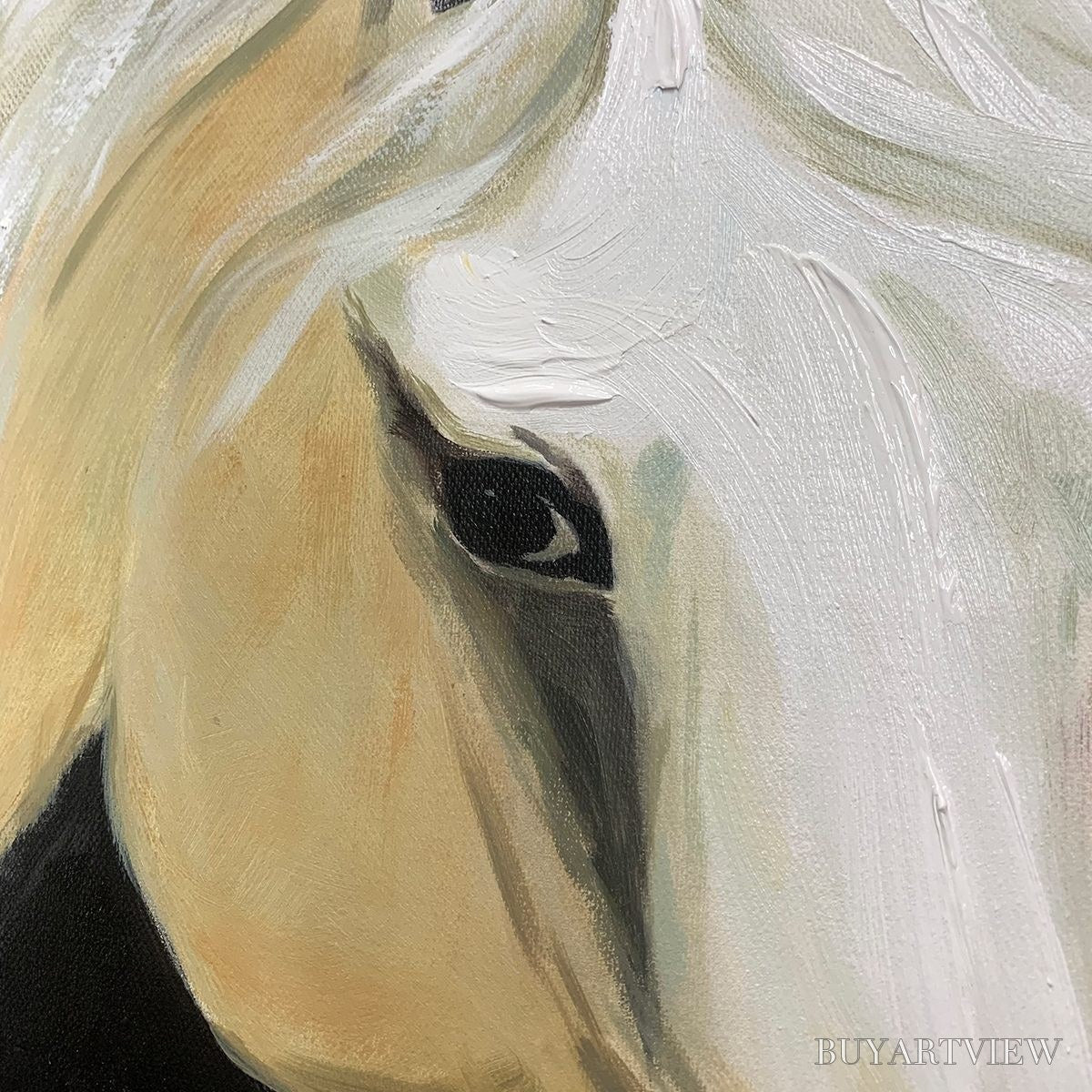 BUYARTVIEW Windwhisper – Textured Horse Portrait Oil Painting - image 3