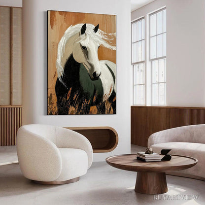BUYARTVIEW Windwhisper – Textured Horse Portrait Oil Painting - image 4