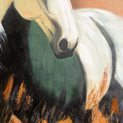 BUYARTVIEW Windwhisper – Textured Horse Portrait Oil Painting - image 5