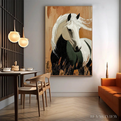 BUYARTVIEW Windwhisper – Textured Horse Portrait Oil Painting - image 6