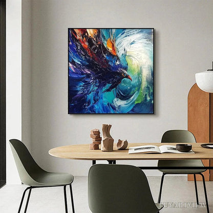 BUYARTVIEW Storm Razor – Dynamic Impasto Bird Painting - image 5