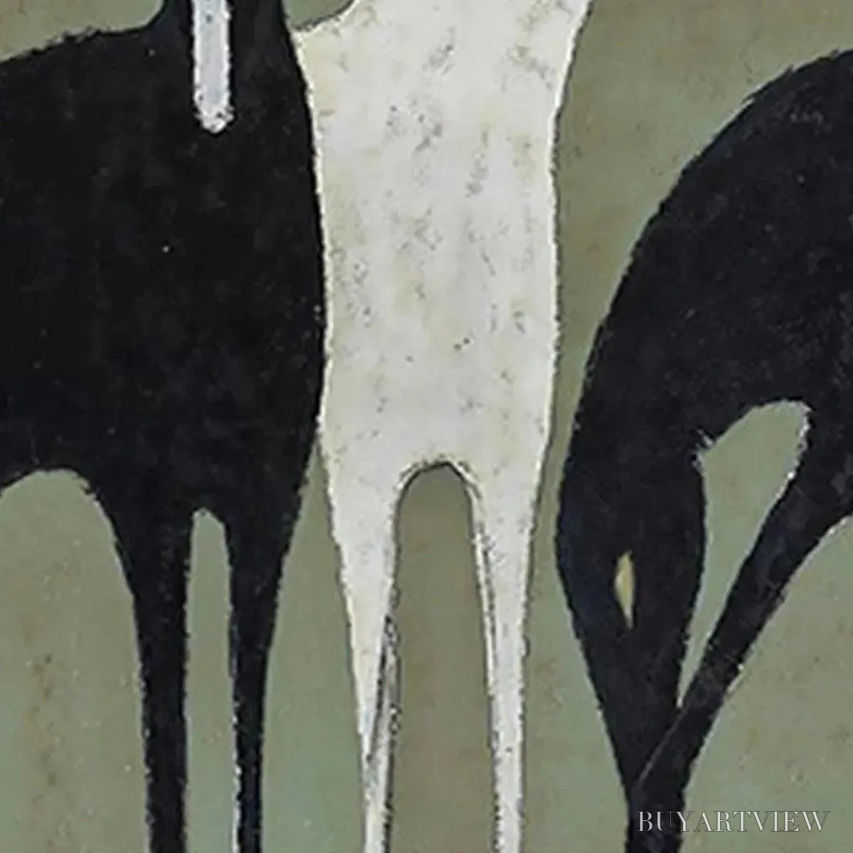 BUYARTVIEW Three Horses – Minimalist Horse Painting, Vertical - image 6