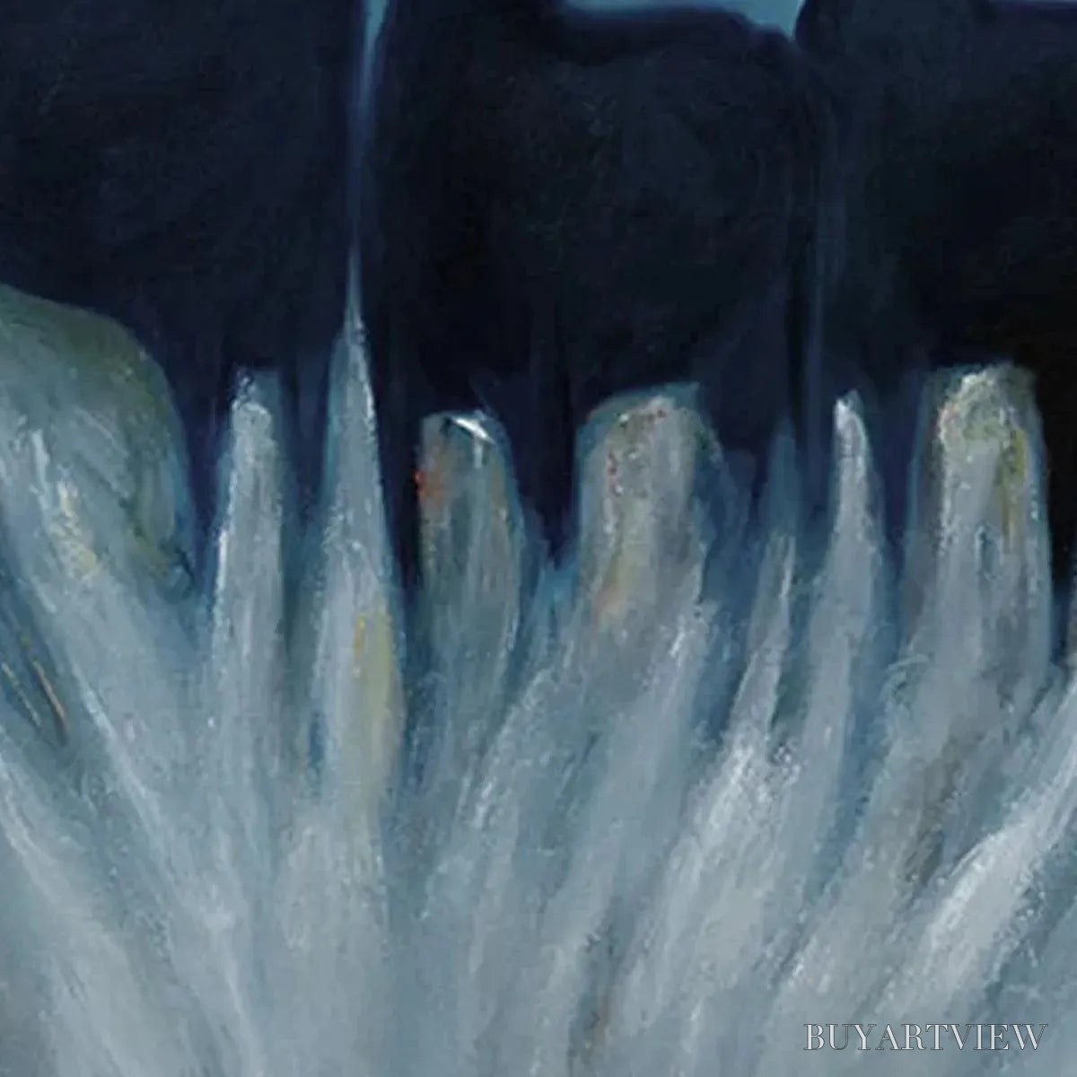 BUYARTVIEW Three Horses At Night – Minimalist Horse Painting, Vertical - image 5