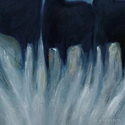 BUYARTVIEW Three Horses At Night – Minimalist Horse Painting, Vertical - image 5