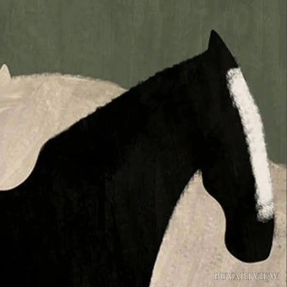 BUYARTVIEW Minimalist Horses – Abstract Horse Painting, Vertical - image 3