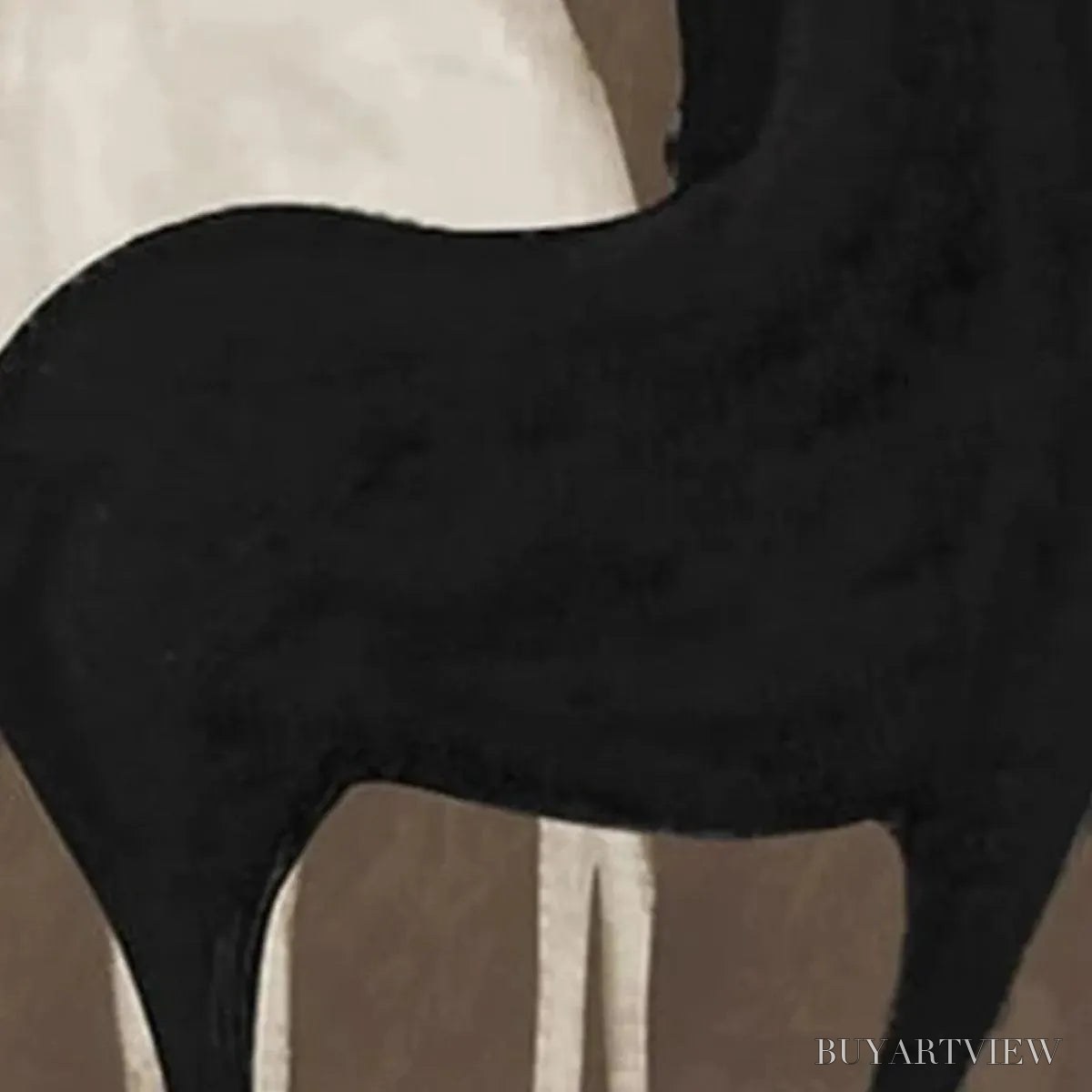 BUYARTVIEW Two Horses On Brown – Minimalist Horse Painting, Vertical - image 5