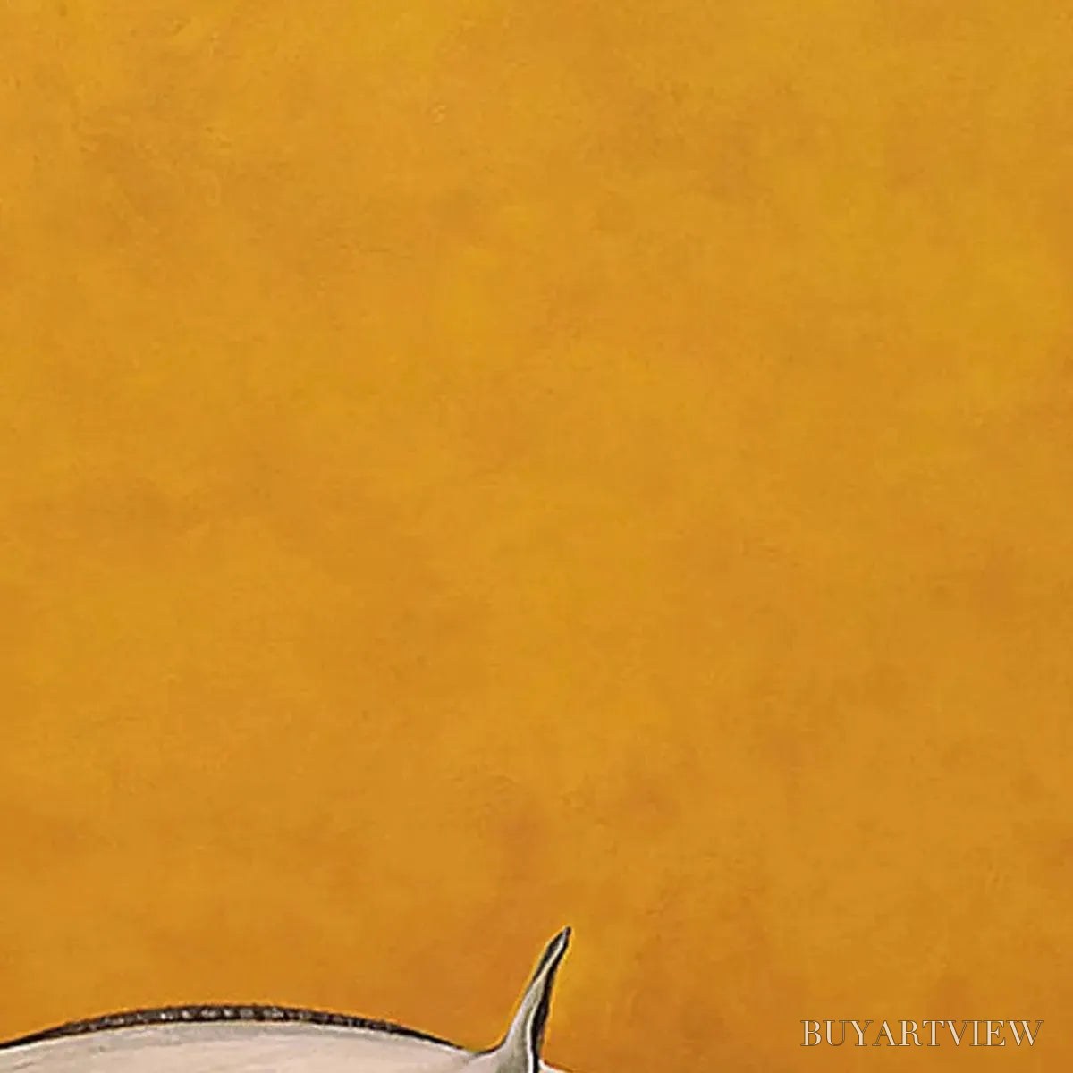 BUYARTVIEW White Horse On Yellow – Minimalist Horse Painting, Vertical - image 5