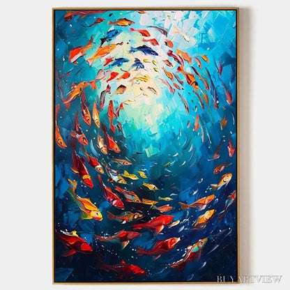 BUYARTVIEW Coral Reef Dance – Vibrant Painting of Colorful Fish - image 1