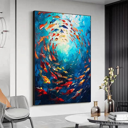 BUYARTVIEW Coral Reef Dance – Vibrant Painting of Colorful Fish - image 4
