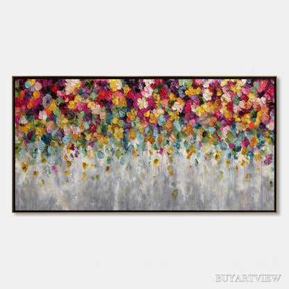 BUYARTVIEW Festival – Colorful Abstract Floral Impasto Painting - image 1