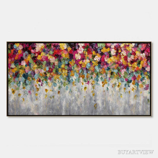 BUYARTVIEW Festival – Colorful Abstract Floral Impasto Painting - image 1