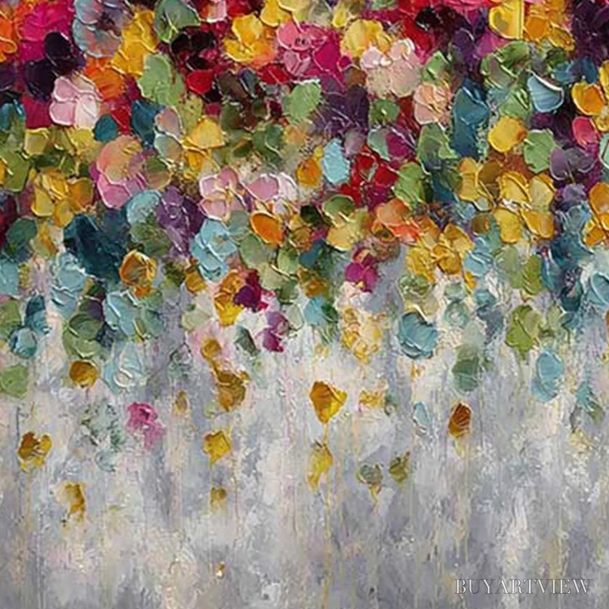 BUYARTVIEW Festival – Colorful Abstract Floral Impasto Painting - image 3