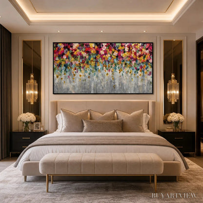 BUYARTVIEW Festival – Colorful Abstract Floral Impasto Painting - image 4