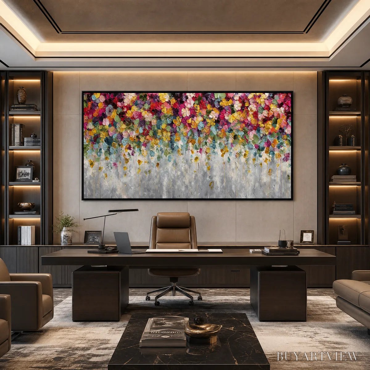 BUYARTVIEW Festival – Colorful Abstract Floral Impasto Painting - image 5