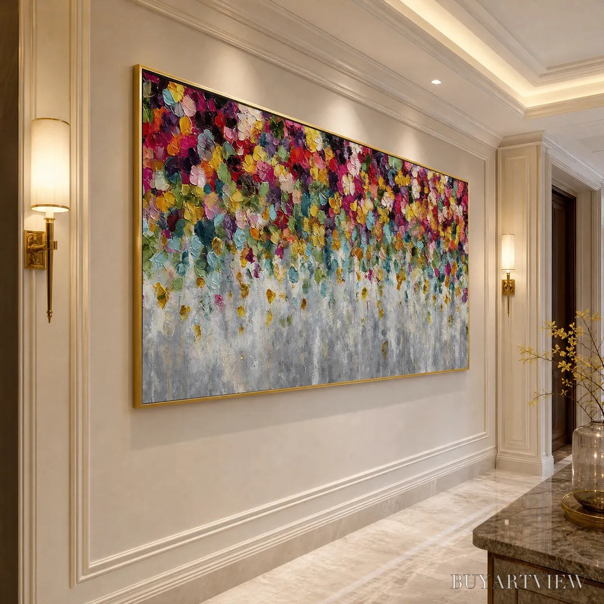 BUYARTVIEW Festival – Colorful Abstract Floral Impasto Painting - image 6