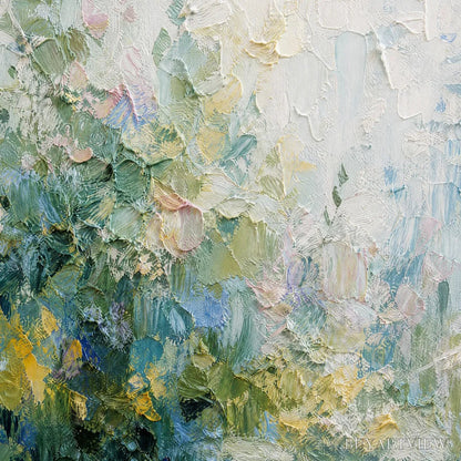 BUYARTVIEW Eternal Spring – Heavily Textured Abstract Floral Garden Painting - image 3