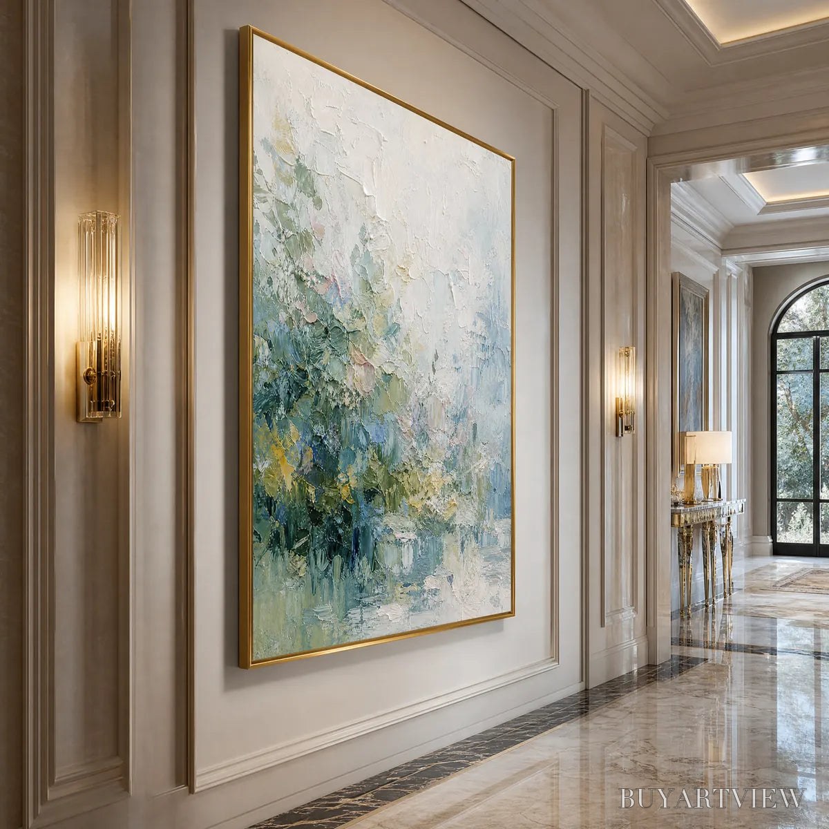 BUYARTVIEW Eternal Spring – Heavily Textured Abstract Floral Garden Painting - image 5