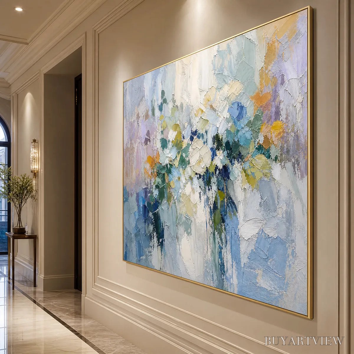 BUYARTVIEW Ethereal Bloom Abstract Floral Textured Oil Painting for Walls - image 4