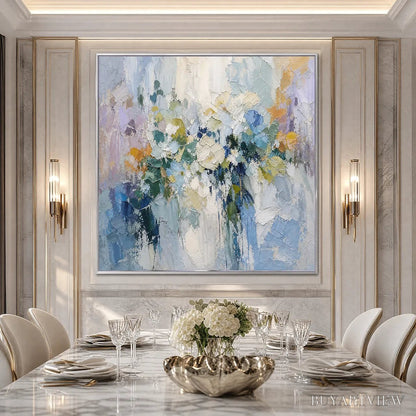 BUYARTVIEW Ethereal Bloom Abstract Floral Textured Oil Painting for Walls - image 5