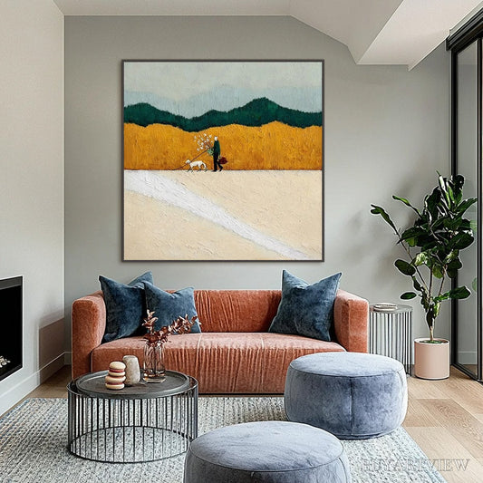 BUYARTVIEW Homeward Bound – Textured Figurative Landscape - image 2
