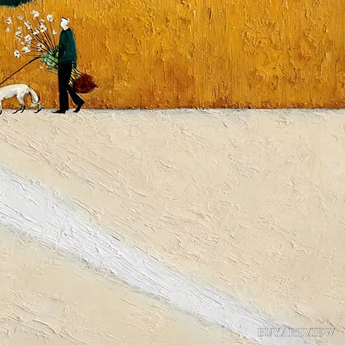 BUYARTVIEW Homeward Bound – Textured Figurative Landscape - image 3