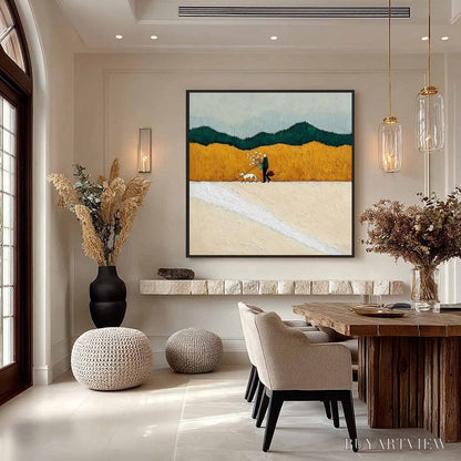 BUYARTVIEW Homeward Bound – Textured Figurative Landscape - image 4