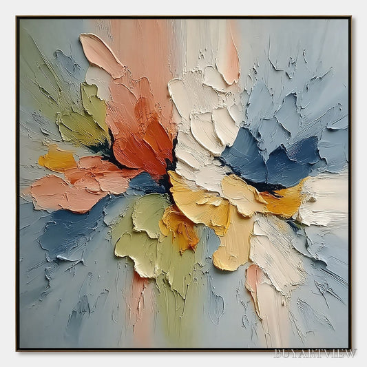 BUYARTVIEW Ethereal Bloom – Textured Impasto Abstract Floral Painting - image 1