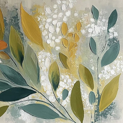BUYARTVIEW Earthly Bloom – Textured Abstract Floral Impasto Painting - image 5