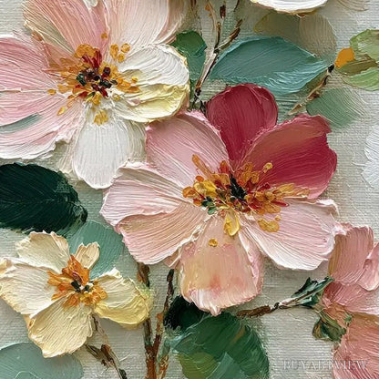 BUYARTVIEW Petal Serenade – Vertical Textured Impasto Floral Oil Painting - image 5