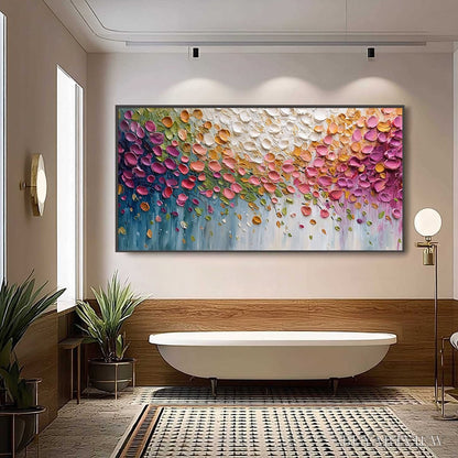 BUYARTVIEW Petal Cascade – Colorful Textured Floral Impasto - image 6