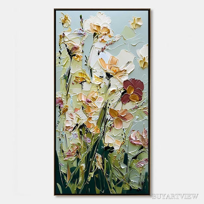 BUYARTVIEW Garden Serenade Impasto Floral Painting | Textured Oil - image 1