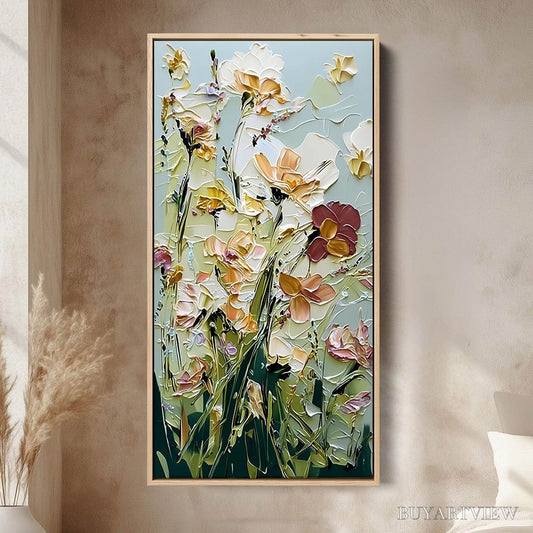 BUYARTVIEW Garden Serenade Impasto Floral Painting | Textured Oil - image 2