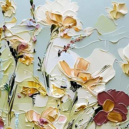BUYARTVIEW Garden Serenade Impasto Floral Painting | Textured Oil - image 3