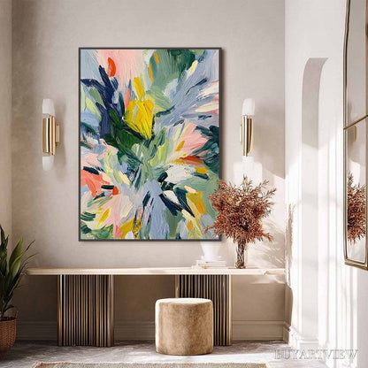 BUYARTVIEW Wildflower Symphony – Colorful Textured Abstract Floral Oil Painting - image 6