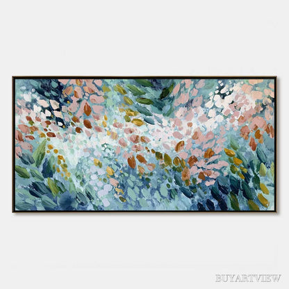 BUYARTVIEW Petal Cascade – Colorful Abstract Floral Impasto - image 1