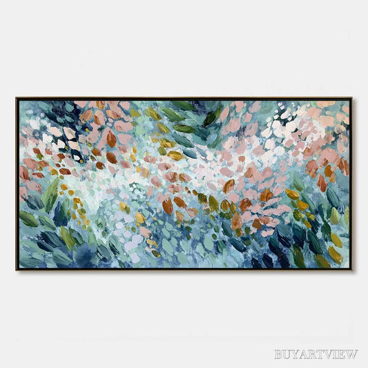BUYARTVIEW Petal Cascade – Colorful Abstract Floral Impasto - image 1