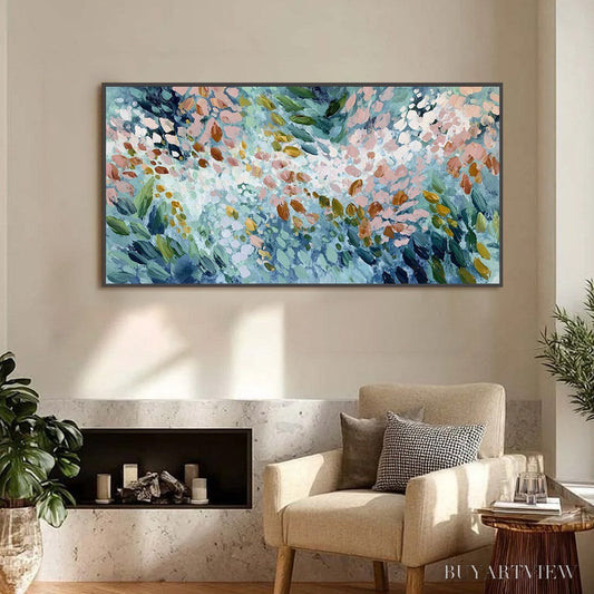 BUYARTVIEW Petal Cascade – Colorful Abstract Floral Impasto - image 2